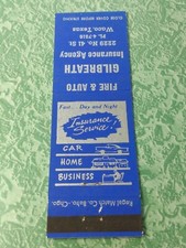 Vintage Matchbook Collectible Ephemera B32 Waco Texas gilbreath car home picture