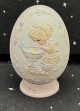 VTG Precious Moments Easter Egg  W/Stand 