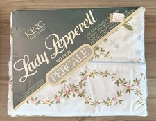 Lady Pepperill Floral No Iron King Flat Sheet Finished Size 108x102 picture