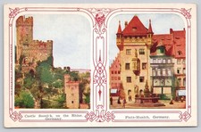 1909 Castle Sooneck Rhine & Munich Platz Germany Divided Back Postcard picture