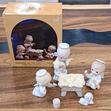 Vtg SAMPLE Set Precious Moments E0508 Prepare Ye The Way Of The Lord Nativity picture