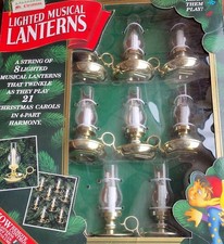 New, Vintage 1990s Mr Christmas Lighted Musical Lanterns Lights Plays 21 Songs  picture
