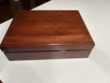 Vintage Crane & Co. Wooden Stationery & Writing Box. Cherry Wood picture