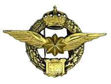 Rare WWII Royal Yugoslav Air Force Pilot Observer Badge Aviation Wings picture
