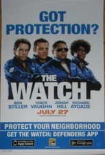 The Watch 2012 SDCC mini movie poster Jonah Hill Ben Stiller Vince Vaughn #/2000 picture