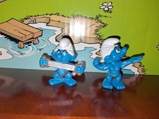 Schleich Peyo Smurf Bodybuilder gold pants 20417 & Fitness 20228 set 2pc RARE picture