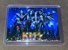 Kiss Band Custom Blue Foil Throwback Refractor Holofoil Card picture
