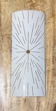 Vintage MCM Atomic Glass Sconce Shades Pair Starburst Retro 1950s 1960s picture