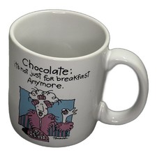 Vintage Carlton Cards Chocolate Its Not Just For Breakfast Mug picture