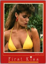 c1980s FLORIDA Bathing Beauty 4x6 Postcard Bikini Girl with Lizard on Shoulder picture