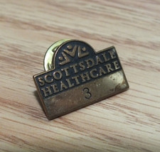 Vintage Black & Gold Tone Scottsdale Healthcare 3 Years Collectible Lapel Pin picture