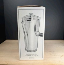 Restoration Hardware Art Deco Gentleman's Silverplate Coffee Server Ebony Handle picture