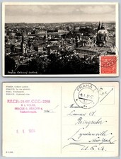 Vintage 1931 Prague Czechoslovakia General City View RPPC Postcard picture