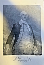 1887 Vintage Magazine Illustration General George Washington picture