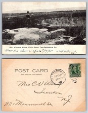 Gen. Warren's Statue Little Round Top Gettysburg PA RPPC 1905 Postcard picture