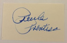 Paula Prentiss Autograph on 3 x 5 index card - picture