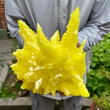 1.64LB Rare Natural yellow sulfur crystal quartz crystal mineral specimen picture