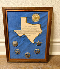 Vintage Texas Rangers Commemorative Badge Display Framed Texas Law Enforcement picture