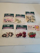  Offray Ribbon  Roses  Lot 6 Pink Red White Polyester Boutique  Accessories  picture
