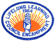 Vintage 1964 Lifelong Learning Council Encampment Patch Boy Scouts BSA picture