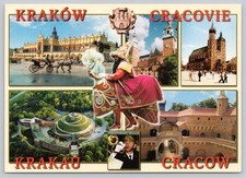 Vintage Kraków Photochrome Postcard Featuring Krakow Landmarks picture