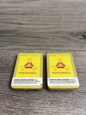Montecristo Memories Yellow Cigar Tin Lot of 2 Vintage Metal Tobacciana picture