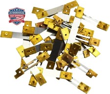 10 Piece French Clock Pendulum Suspension Springs with Brass End Blocks picture