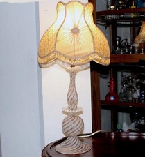 RARE Vtg MURANO 🇮🇹 ITALY Lamp G.Giacobbe ZANFIRICO Italian ArT GLaSs Latticino picture