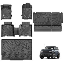 3W Floor Mats & Cargo Liner & Back Seat Cover for 2021-2026 Bronco 4 Door picture