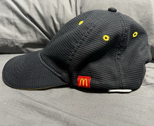 McDonald's Black Mesh Snapback Baseball Cap Hat w/ Golden Arches Logo Tag picture