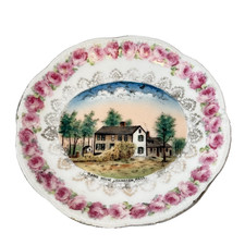 LEXINGTON - Clarke House - MA Massachusetts Antique TRINKET Souvenir China Dish picture
