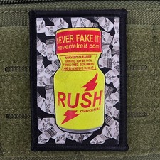 PATCH Rush Poppers Moral Tactical Military Army USA Flag Hook & Loop 3x2 picture