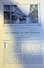 1912 Typhoon in the Philippines Manila illustrated picture