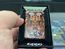 Zippo Lighter Matt Black YuGiOh & Exodia picture