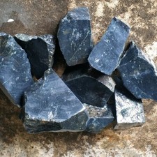 1 KG LOT NATURAL UNTREATED HIQH QUALITY ROUGH BLACK JADE  picture
