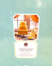 2007 NIB Martha Stewart Square Cake Pan Set: 6in, 8in, 10in picture