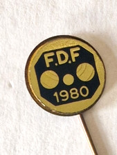 Vintage FDF Bowls Club Stick Pin 1980 British Lawn Bowling Enamel Badge picture