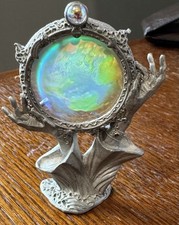 Galle Pewter Hologram Fantasy Mystical Collectible w/ Crystal HG5A1 1992 Vintage picture