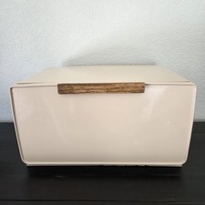 Vintage Pink Lincoln Beauty Ware Metal Bread Box MCM Grannycore Grandmillennial picture