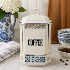 Antique MZ Altrohlau CMR Czechoslovakia Coffee Canister w/Lid Porcelain picture