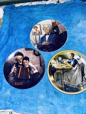 3 Norman Rockwell Collectible Plates picture