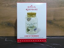Hallmark Keepsake A Day At The Beach 2015 Ocean Sand Glass Hanging Ornament NEW picture