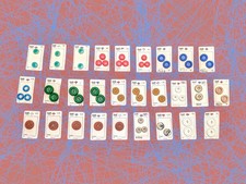 SCOVILL DRITZ Replacement Buttons Blue Green White Coral Brown Beige 28 Packs picture