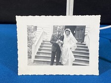 Wedding Couple Bride & Groom Oneida New York VTG 1945 Photo Lt#15 picture