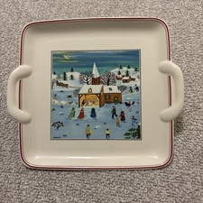 Villeroy & Boch Naif Christmas Square Handled Cake Plate 1748 picture