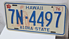 Vintage 1976 Hawaii Aloha State  Metal License Plate picture