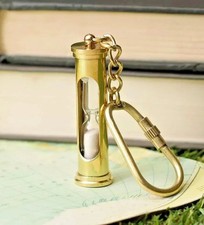 Sand Timer Hourglass Brass Nautical Maritime Hour Glass Vintage Sand Clock Gift picture