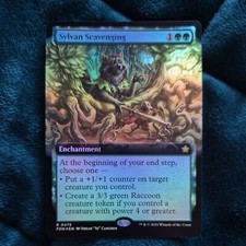 MTG Sylvan Scavenging, Foil Extended Art Foundations, Near Mint picture