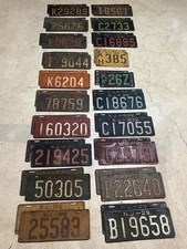antique NJ license plates lot 20 matching pair picture