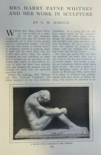 1908 Sculptor Mrs. Harry Payne Whitney illustrated picture